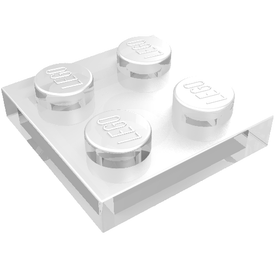 LEGO® los onderdeel Plaat Algemeen in kleur Doorzichtig 3022