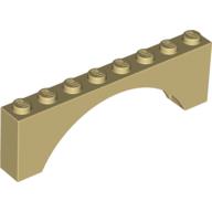 Plaatje in Gallery viewer laden, LEGO® los onderdeel Steen Boog in kleur Geelbruin 3308