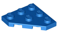 LEGO® los onderdeel Wig Plaat in kleur Blauw 2450