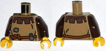 Plaatje in Gallery viewer laden, LEGO® Lijf met Motief Donker Geelbruin 973pb0537c02