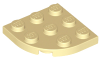 Plaatje in Gallery viewer laden, LEGO® los onderdeel Plaat Rond in kleur Geelbruin 30357