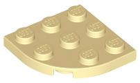 LEGO® los onderdeel Plaat Rond in kleur Geelbruin 30357