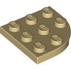 LEGO® los onderdeel Plaat Rond in kleur Geelbruin 30357