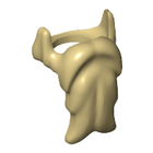 LEGO® los onderdeel Lijf Accessoire in kleur Geelbruin 6132