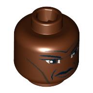 Plaatje in Gallery viewer laden, LEGO® los onderdeel Hoofd Roodachtig Bruin 3626pb0328