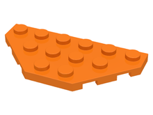Plaatje in Gallery viewer laden, LEGO® los onderdeel Wig Plaat in kleur Oranje 2419