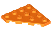 Plaatje in Gallery viewer laden, LEGO® los onderdeel Wig Plaat in kleur Oranje 30503