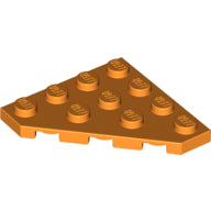 Plaatje in Gallery viewer laden, LEGO® los onderdeel Wig Plaat in kleur Oranje 30503