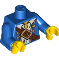 Plaatje in Gallery viewer laden, LEGO® los onderdeel Lijf met Motief Blauw 973pb0529c01