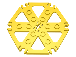 LEGO® los onderdeel Technische Plaat in kleur Geel 64566