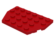 Plaatje in Gallery viewer laden, LEGO® los onderdeel Wig Plaat in kleur Rood 32059
