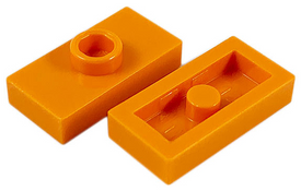 LEGO® los onderdeel Plaat Aangepast in kleur Oranje 3794a