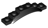 LEGO® los onderdeel Spatbord in kleur Zwart 62361