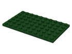 LEGO® los onderdeel Plaat Algemeen in kleur Donkergroen 3033