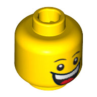 Plaatje in Gallery viewer laden, LEGO® los onderdeel Hoofd in kleur Geel 3626pb0368