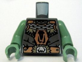 LEGO® Lijf met Motief Donker Blauwachtig Grijs 973pb0573c01