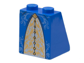 LEGO® los onderdeel Dakpan met Motief Blauw 3678bpb016