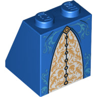 LEGO® los onderdeel Dakpan met Motief Blauw 3678bpb016