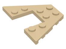 Plaatje in Gallery viewer laden, LEGO® los onderdeel Wig Plaat in kleur Geelbruin 47407