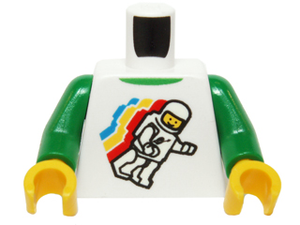 LEGO® los onderdeel Lijf met Motief Wit 973pb0549c01