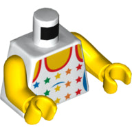 Plaatje in Gallery viewer laden, LEGO® los onderdeel Lijf met Motief Wit 973pb0567c01