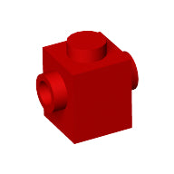Plaatje in Gallery viewer laden, LEGO® los onderdeel Steen Aangepast in kleur Rood 47905