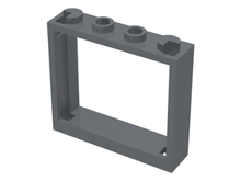 Plaatje in Gallery viewer laden, LEGO® onderdeel Raamkozijn Donker Blauwachtig Grijs 60594