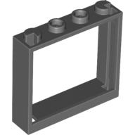 Plaatje in Gallery viewer laden, LEGO® onderdeel Raamkozijn Donker Blauwachtig Grijs 60594