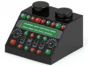 LEGO® los onderdeel Dakpan met Motief Zwart 3039pb048