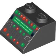 Plaatje in Gallery viewer laden, LEGO® los onderdeel Dakpan met Motief Zwart 3039pb048