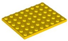 LEGO® los onderdeel Plaat Algemeen in kleur Geel 3036
