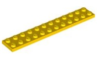 LEGO® los onderdeel Plaat Algemeen in kleur Geel 2445