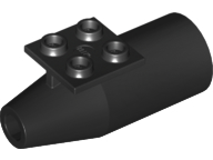 LEGO® los onderdeel Vliegtuig in kleur Zwart 4868b