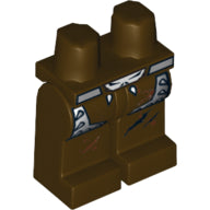 Plaatje in Gallery viewer laden, LEGO® onderdeel Benen met Motief Donker Bruin 970c00pb0048