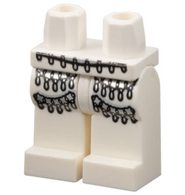 LEGO® los onderdeel Benen met Motief Wit 970c00pb0049