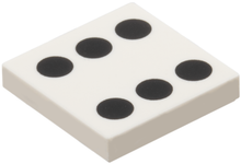 Plaatje in Gallery viewer laden, LEGO® los onderdeel Tegel met Motief in kleur Wit 3068pb0293