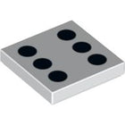 LEGO® los onderdeel Tegel met Motief in kleur Wit 3068pb0293