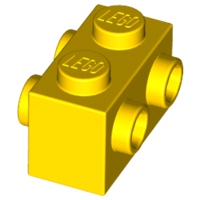 LEGO® los onderdeel Steen Aangepast in kleur Geel 52107