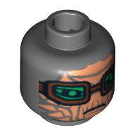 LEGO® onderdeel Hoofd Donker Blauwachtig Grijs 3626cpb0393