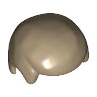 LEGO® los onderdeel Haar in kleur Donker Geelbruin 3901