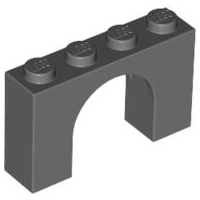 Plaatje in Gallery viewer laden, LEGO® los onderdeel Steen Boog Donker Blauwachtig Grijs 6182
