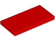 LEGO® los onderdeel Tegel Algemeen in kleur Rood 87079