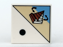 Plaatje in Gallery viewer laden, LEGO® los onderdeel Tegel met Motief in kleur Wit 3068pb0191