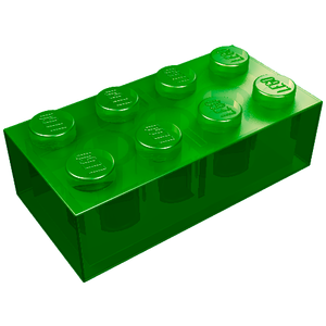 LEGO® los onderdeel Steen in kleur Doorzichtig Groen 3001