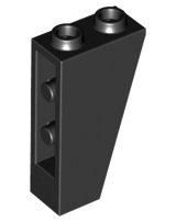 LEGO® los onderdeel Dakpan Omgekeerd in kleur Zwart 2449