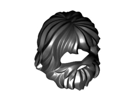 LEGO® los onderdeel Haar in kleur Zwart 87999