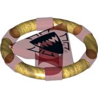 LEGO® los onderdeel Ring in kleur Doorzichtig Rood 87748pb03
