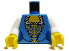 Plaatje in Gallery viewer laden, LEGO® onderdeel Lijf met Motief Medium Blauw 973pb0632c01