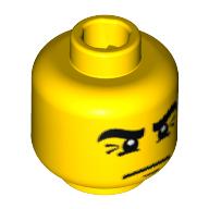 Plaatje in Gallery viewer laden, LEGO® los onderdeel Hoofd in kleur Geel 3626pb0429