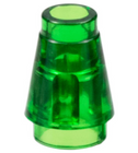 LEGO® los onderdeel Kegel in kleur Doorzichtig Groen 4589b